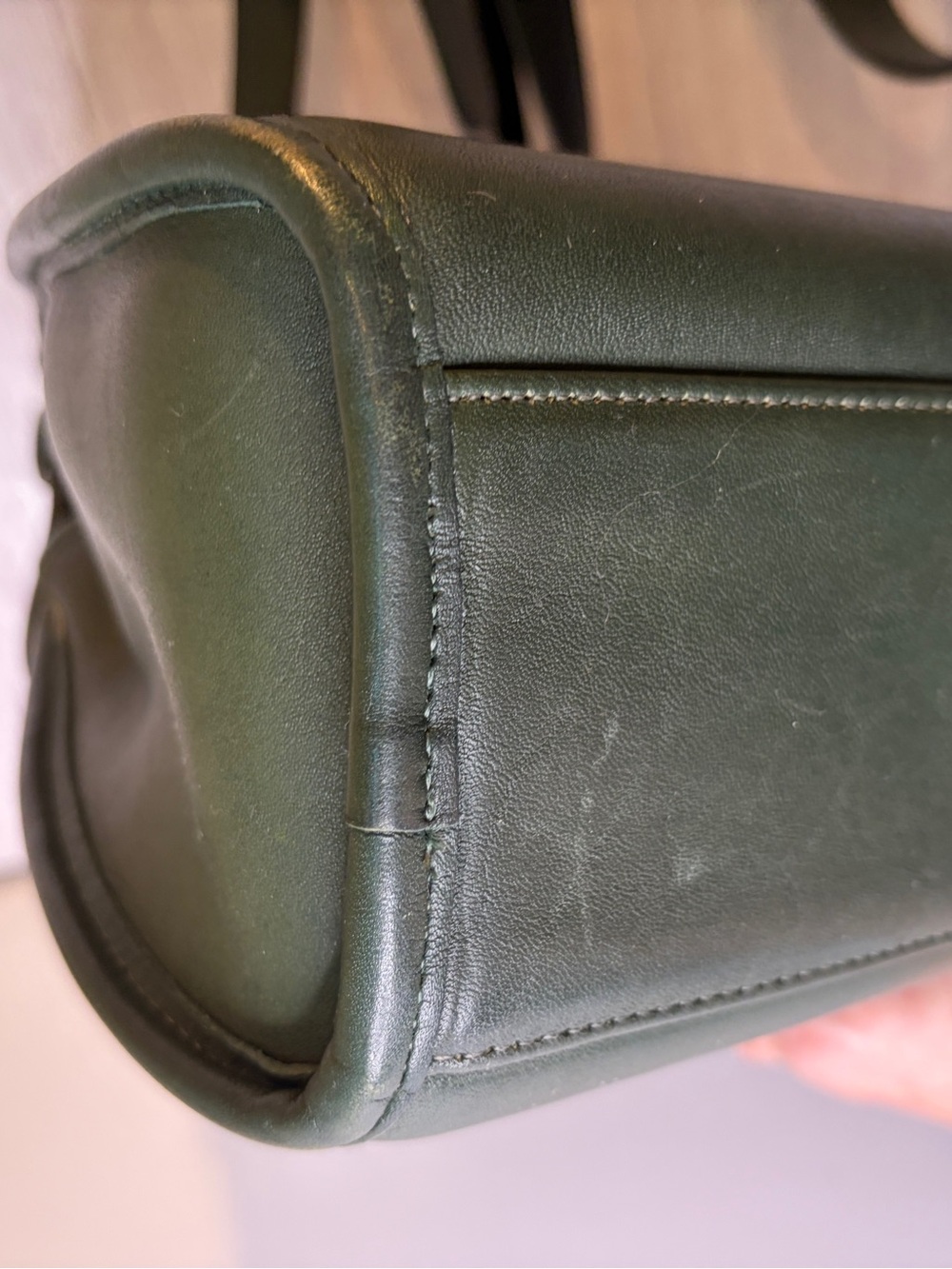 Vintage Coach Logan bag, in green #9907 - Picture 11 of 15